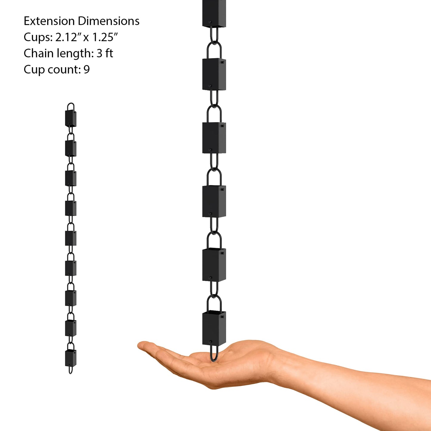 Square Link Extension (Black)