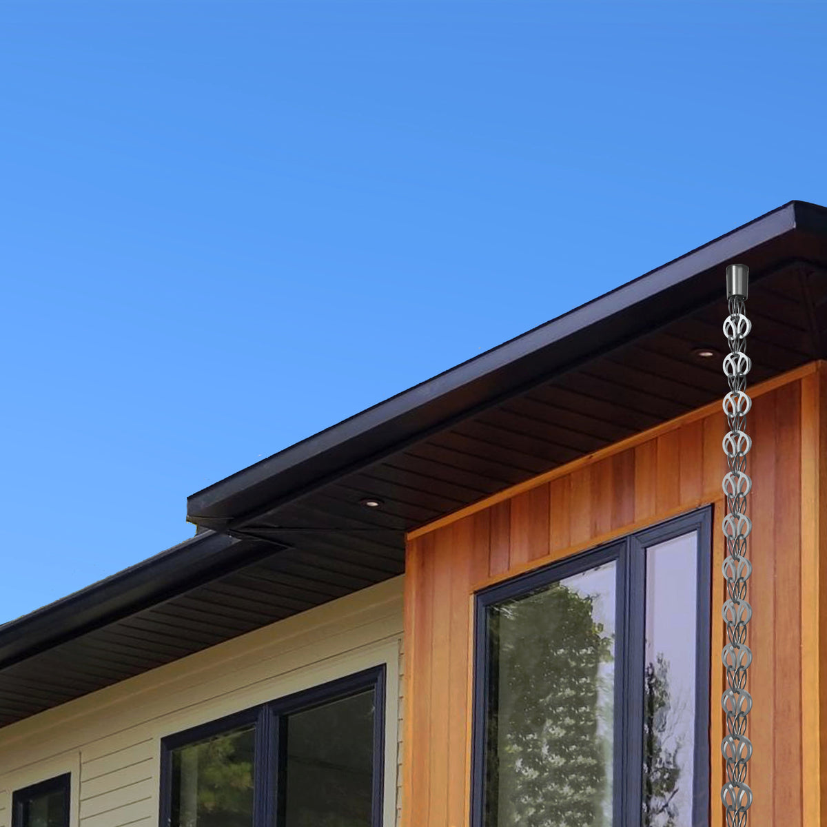 Modern Loop Rain Chain (Gray)