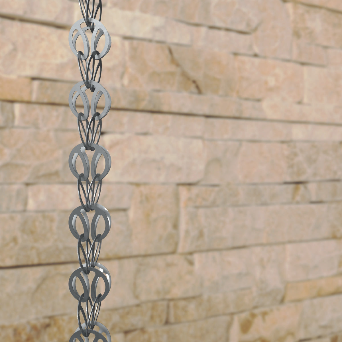 Modern Loop Rain Chain (Gray)