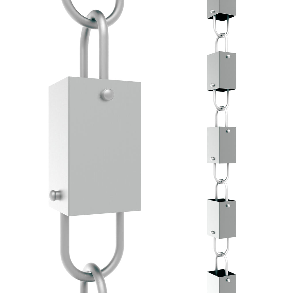 Square Link Rain Chain (Gray) – Rain Chains Direct