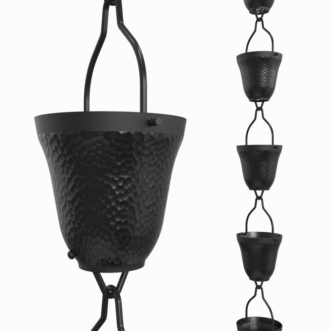 Contempo rain chain in matte black finish